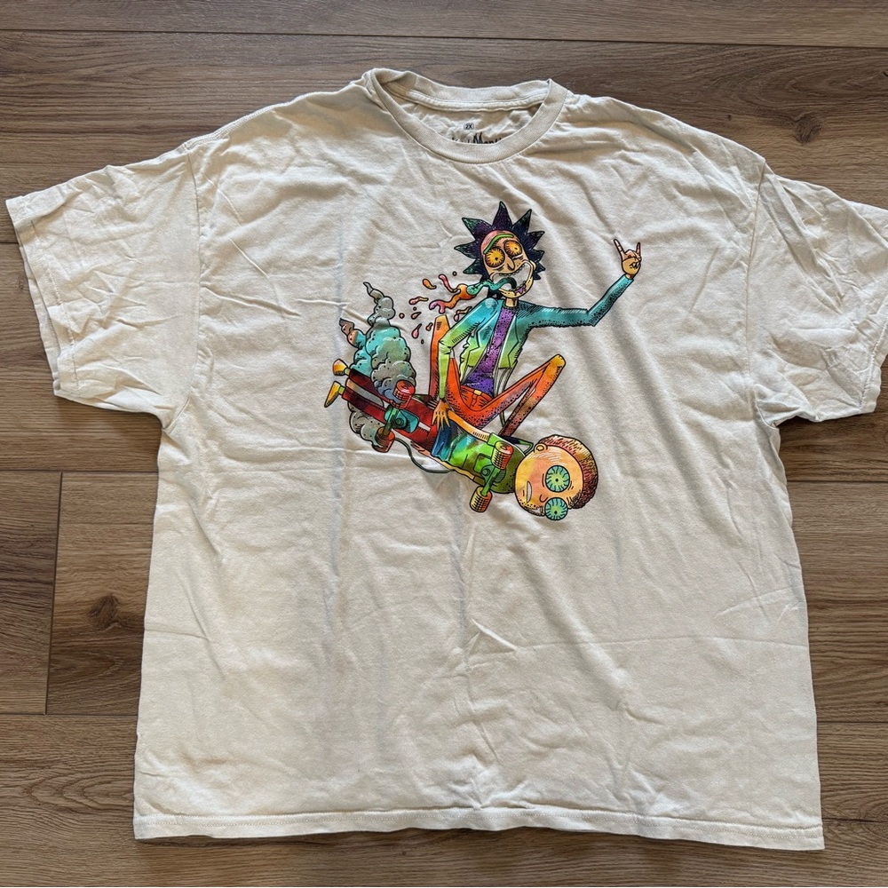 Adult Swim Rick & Morty Psychedelic Rick Epic Skateboard Men Tee 2XL